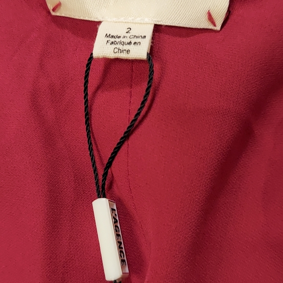 L'Agence Jodie V Neck Midi Slip Dress Silk Satin NWT Size 2 Deep Red - Picture 4 of 6